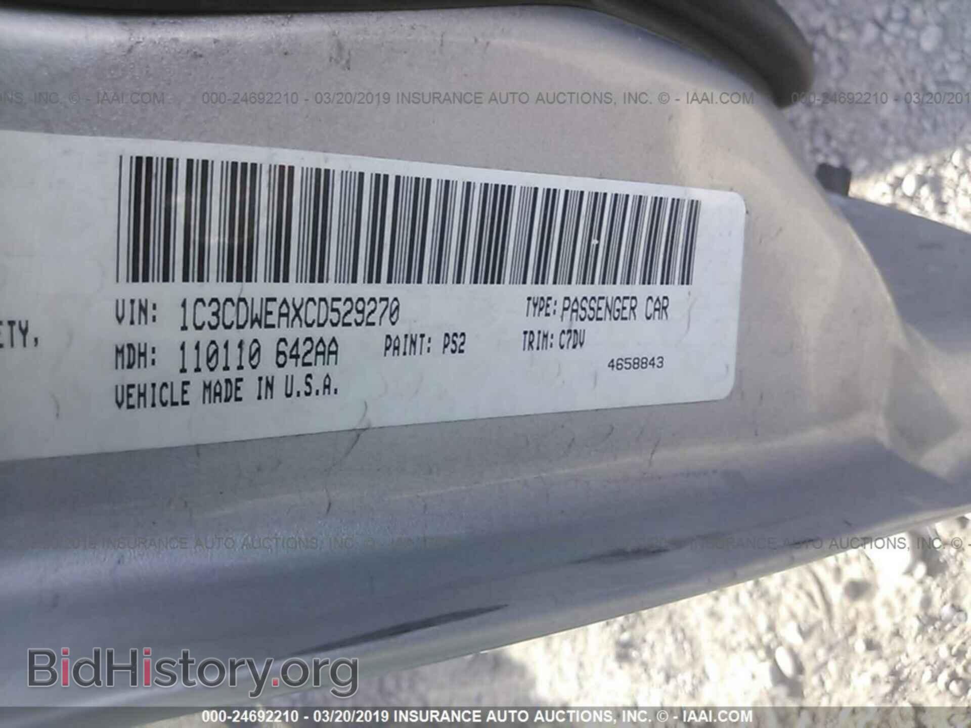2012 DODGE CALIBER - VIN: 1C3CDWEAXCD529270 - Photo 9