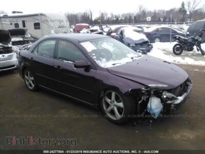 2006 Mazda 6, фиолетовый — VIN 1YVHP80C165M11551, IAAI