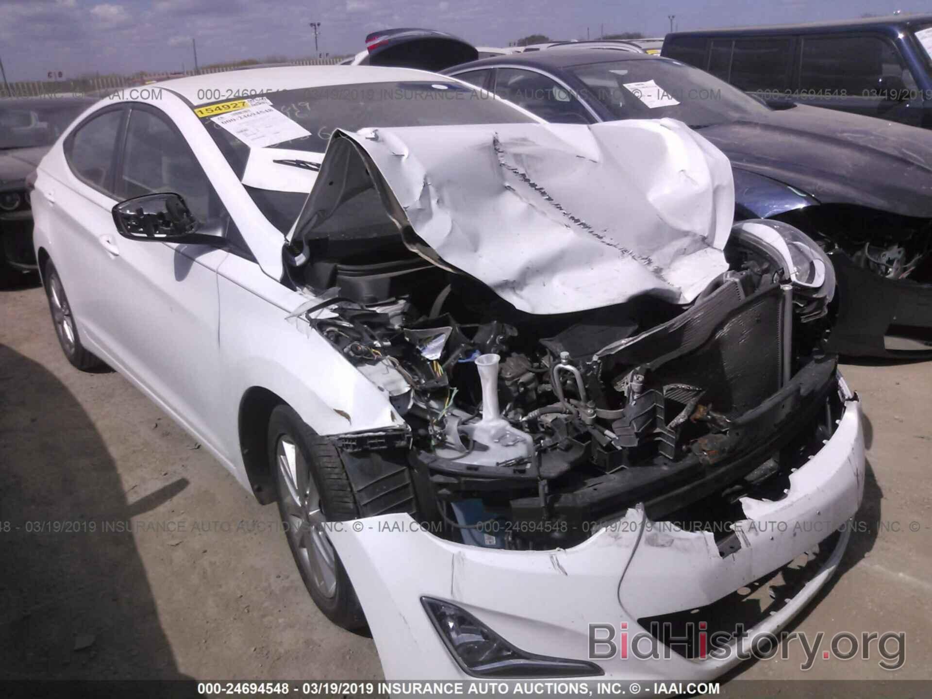 Photo 5NPDH4AE1GH760186 - HYUNDAI ELANTRA 2016