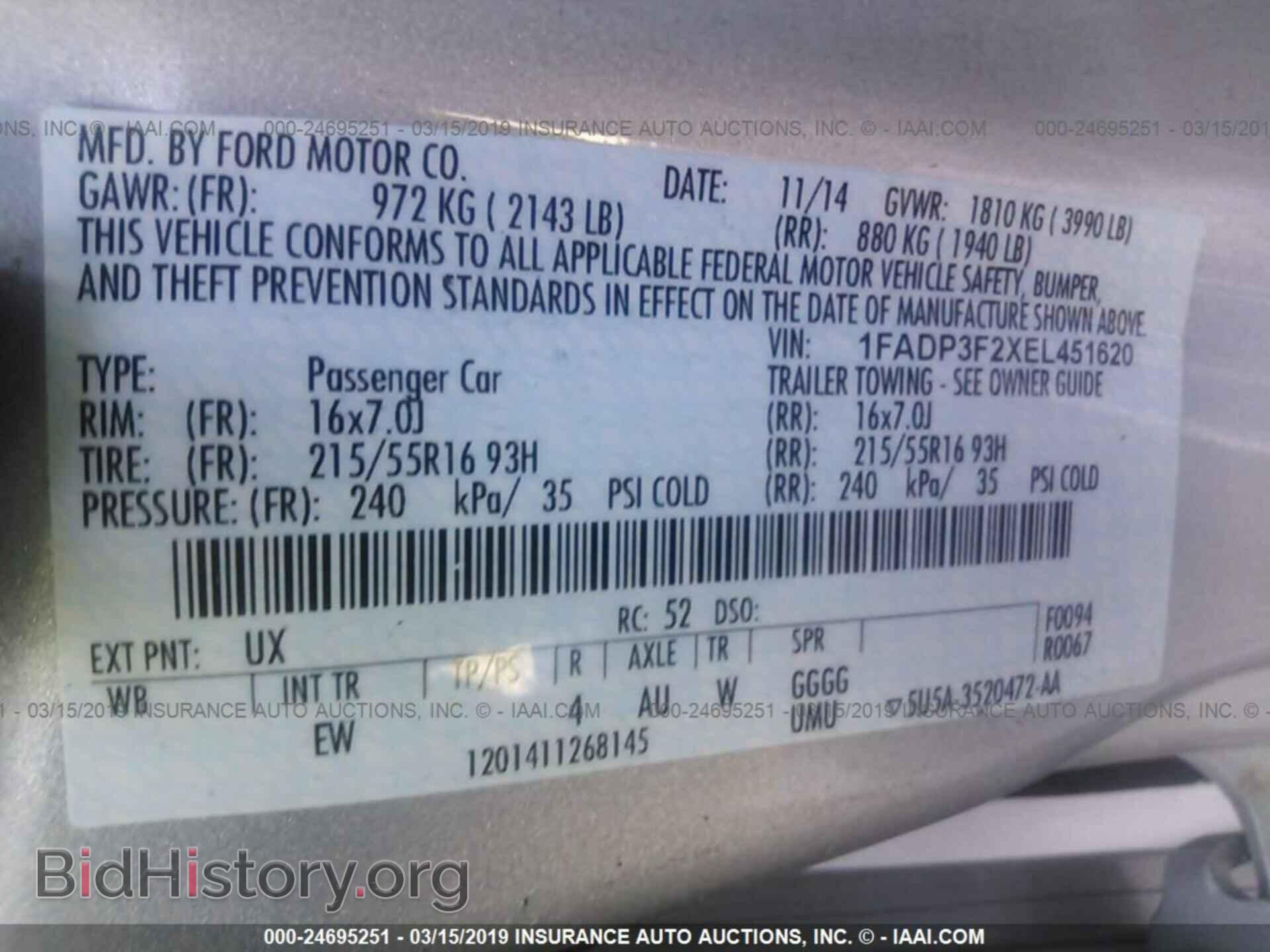 2014 FORD FOCUS - VIN: 1FADP3F2XEL451620 - Photo 9