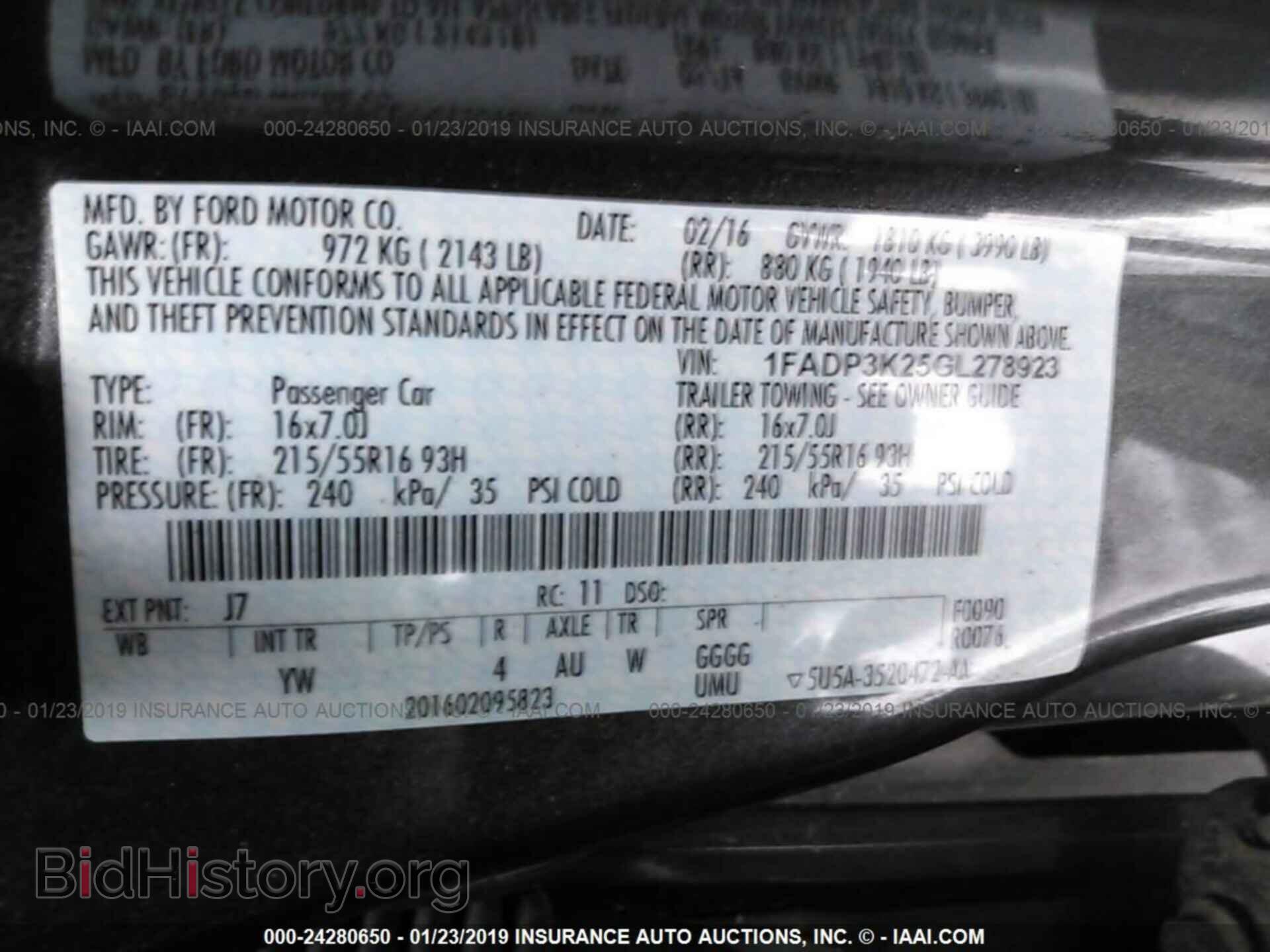 2016 FORD FOCUS - VIN: 1FADP3K25GL278923 - Photo 9