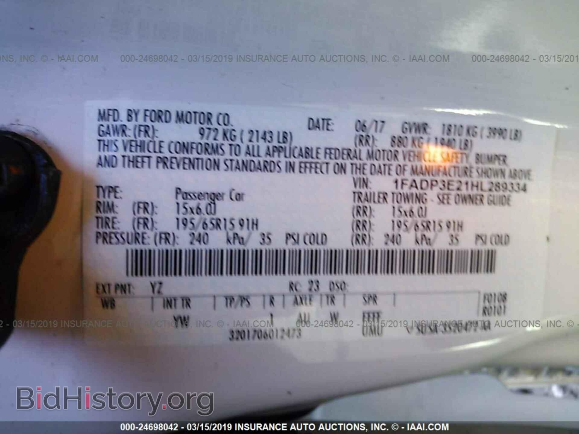 2017 FORD FOCUS - VIN: 1FADP3E21HL289334 - Photo 9