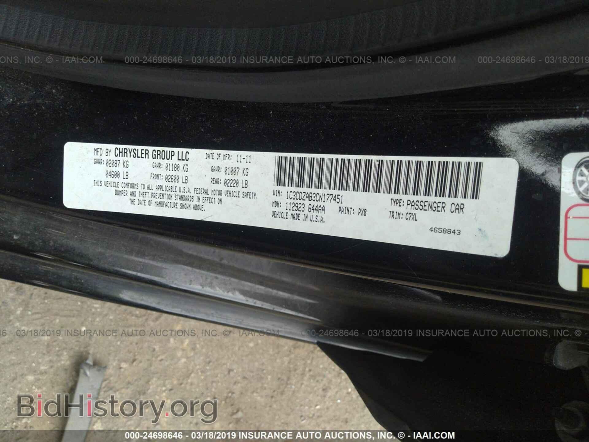2012 DODGE AVENGER - VIN: 1C3CDZAB3CN177451 - Photo 9