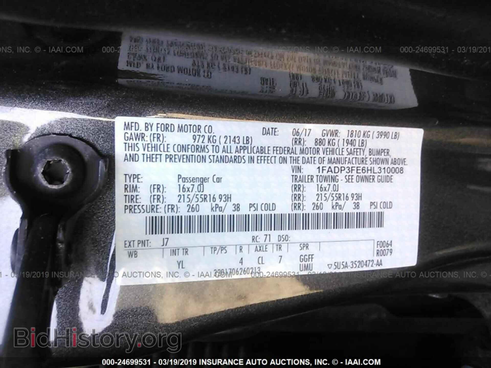 2017 FORD FOCUS - VIN: 1FADP3FE6HL310008 - Photo 9