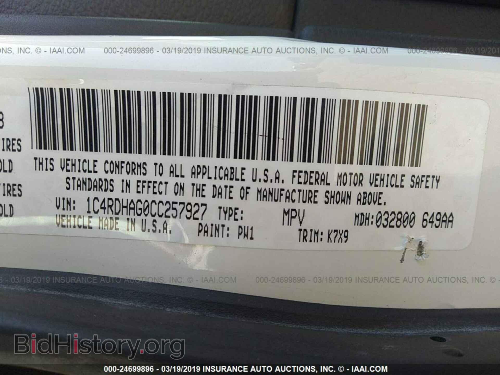2012 DODGE DURANGO - VIN: 1C4RDHAG0CC257927 - Photo 9