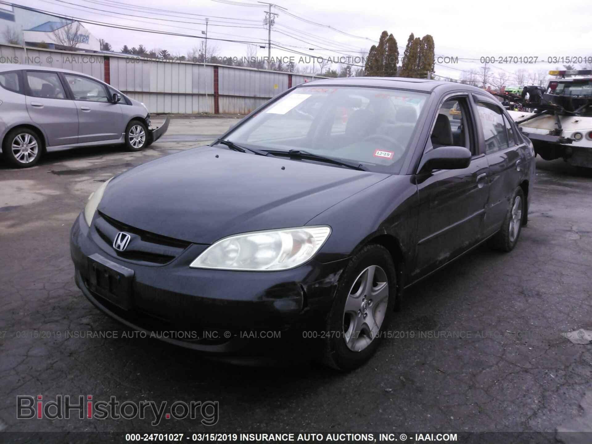 2005 HONDA CIVIC - VIN: 2HGES26845H530730 - Фото 2