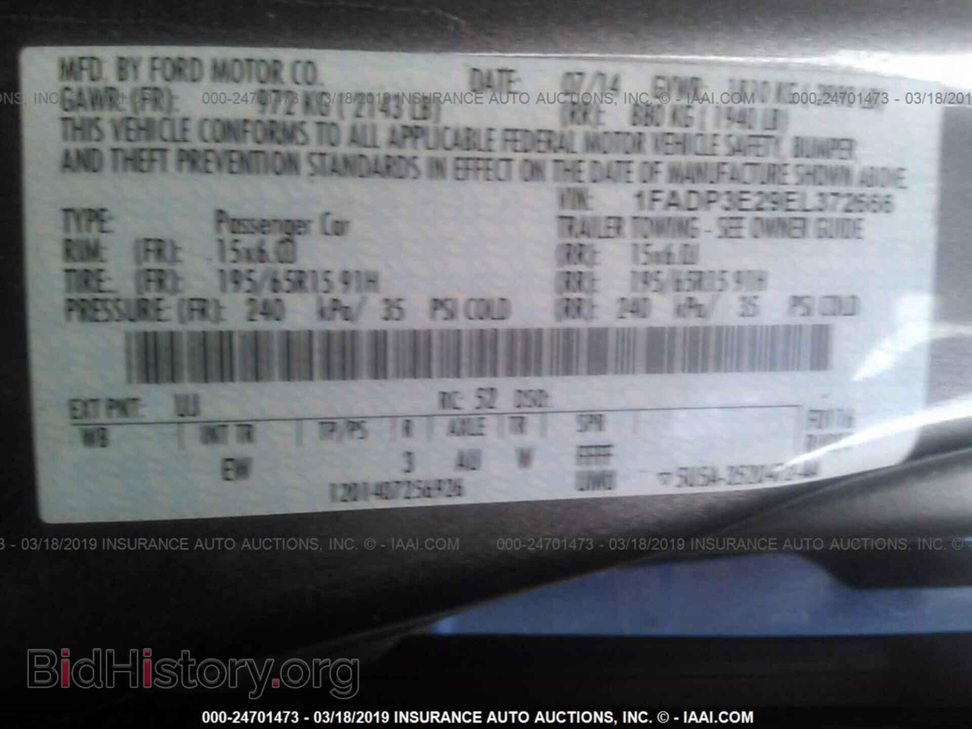 2014 FORD FOCUS - VIN: 1FADP3E29EL372666 - Photo 9