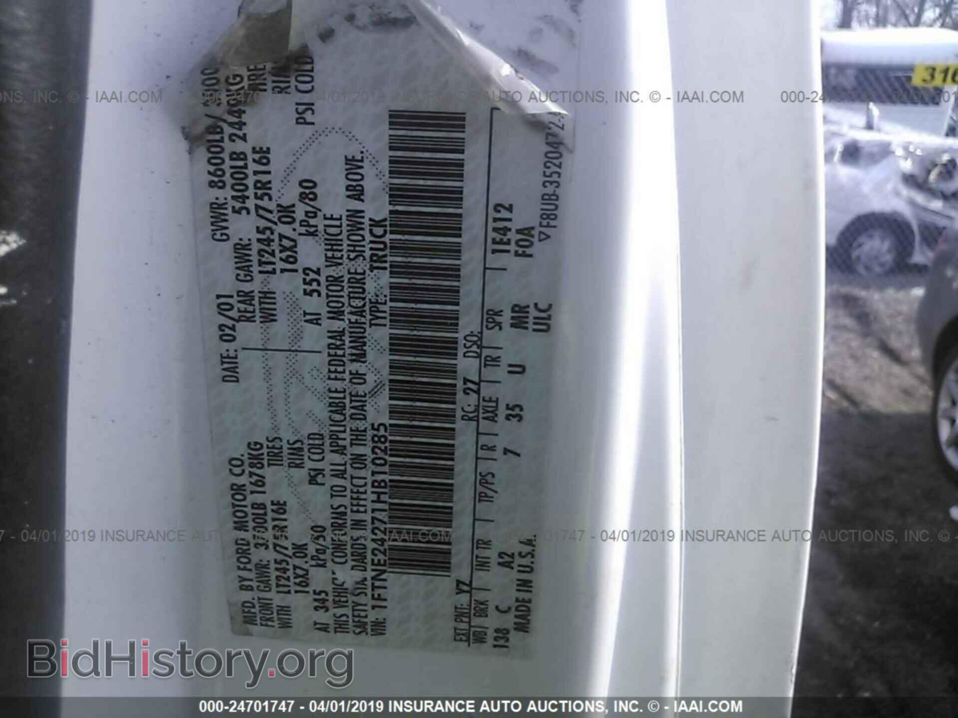 2001 FORD ECONOLINE - VIN: 1FTNE24271HB10285 - Photo 9