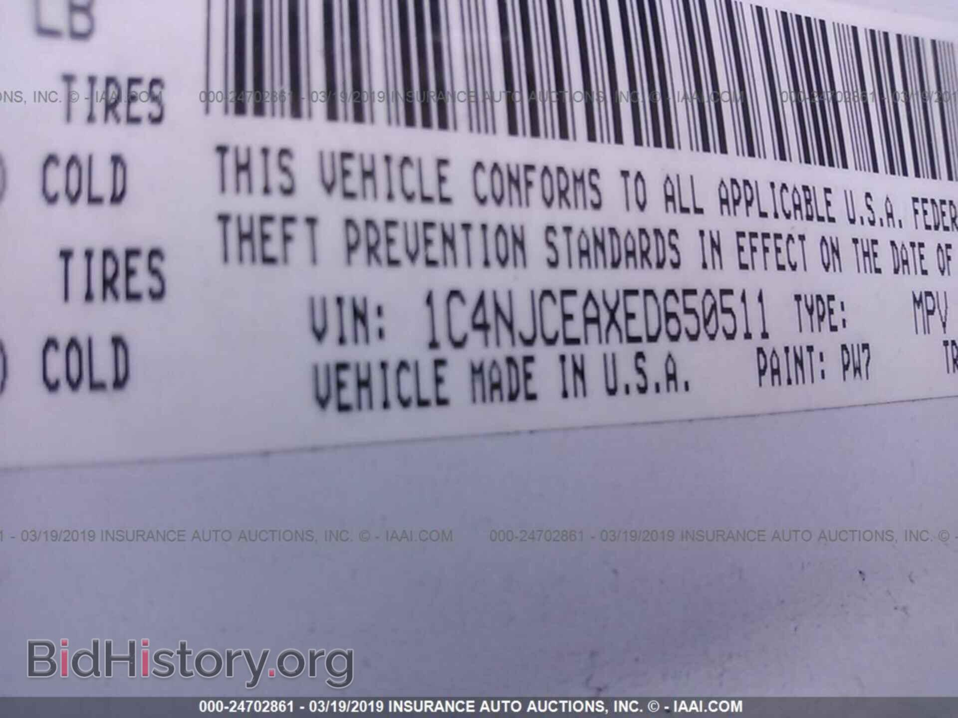 2014 JEEP COMPASS - VIN: 1C4NJCEAXED650511 - Photo 9