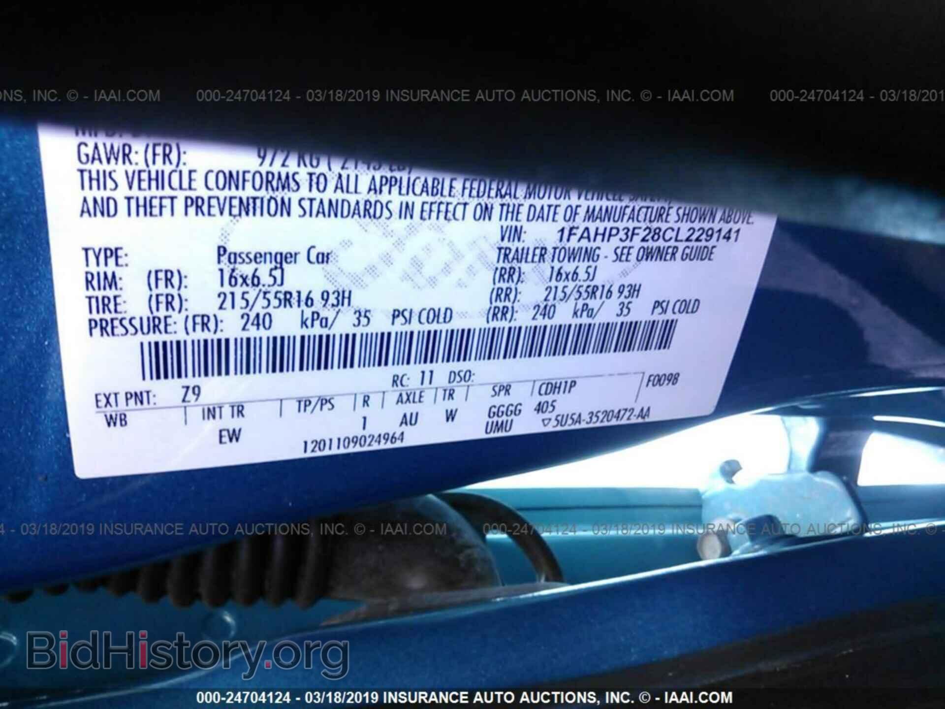2012 FORD FOCUS - VIN: 1FAHP3F28CL229141 - Фото 9