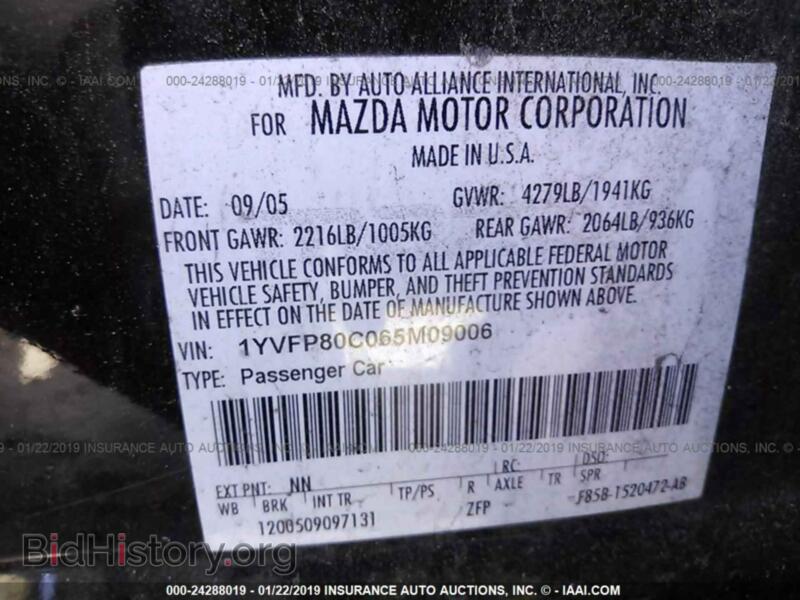 2006 Mazda 6 (VIN 1YVFP80C065M09006) — photo 9 of 10