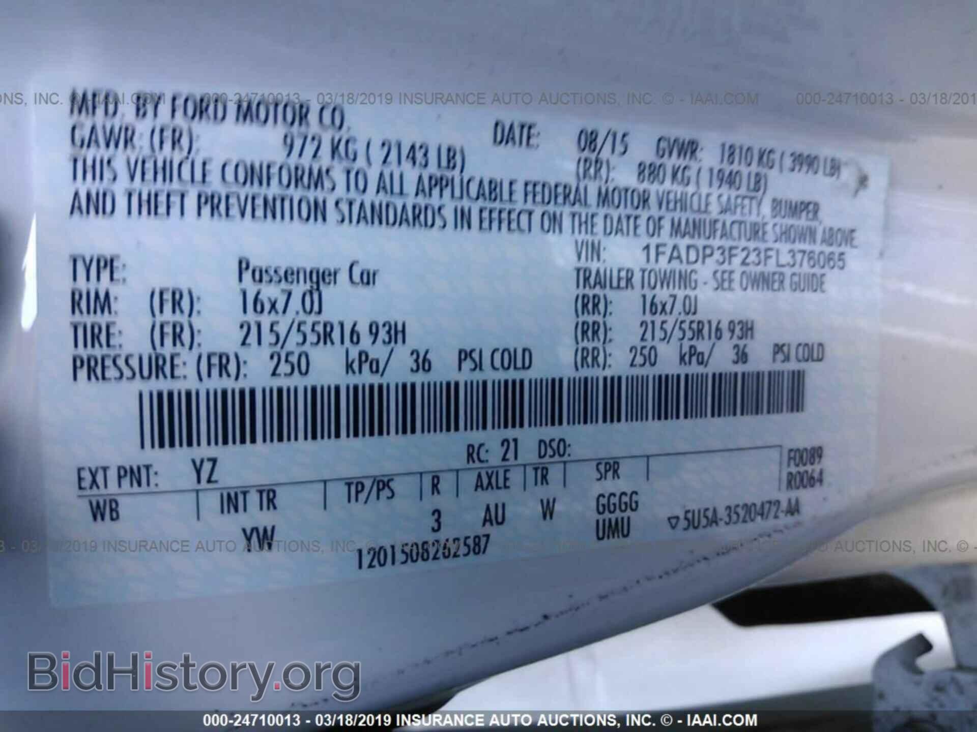 2015 FORD FOCUS - VIN: 1FADP3F23FL376065 - Photo 9