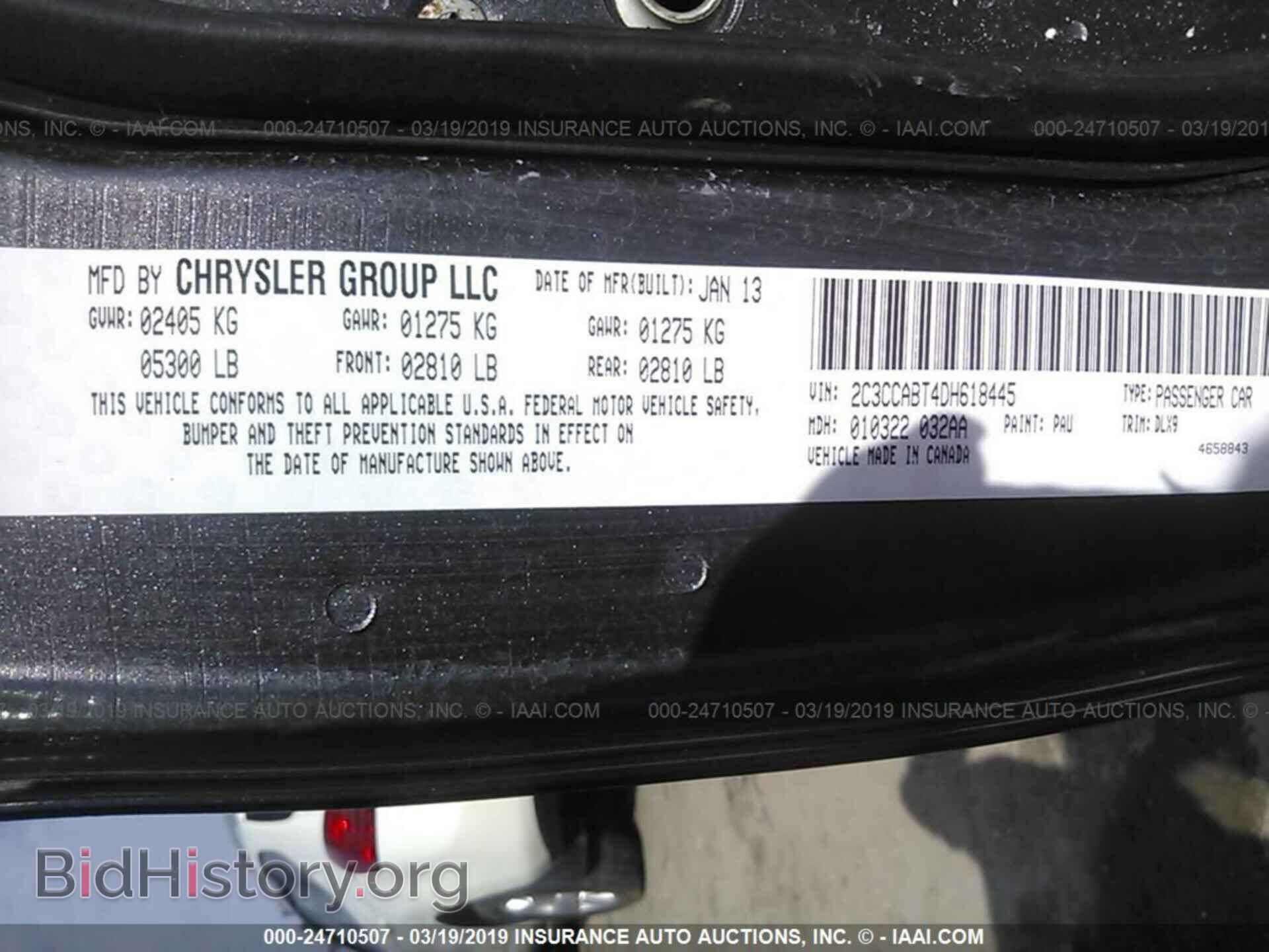 2013 CHRYSLER 300 - VIN: 2C3CCABT4DH618445 - Photo 9