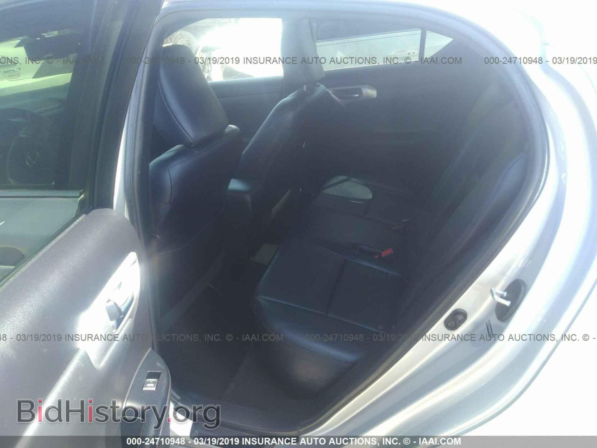 2012 LEXUS CT - VIN: JTHKD5BH0C2070554 - Photo 8