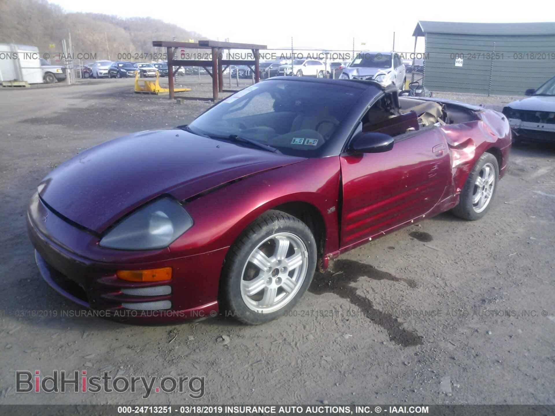 2001 MITSUBISHI ECLIPSE - VIN: 4A3AE85H01E053740 - Фото 2