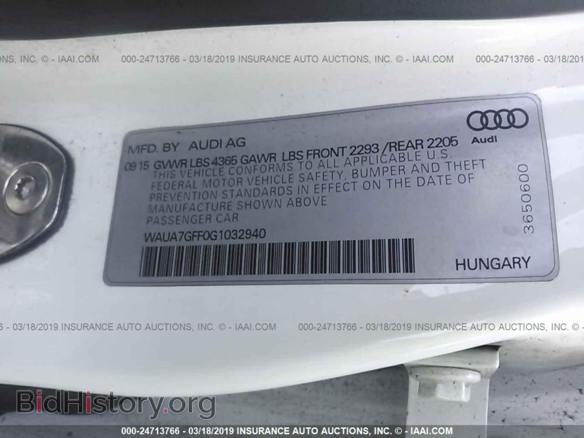 2016 AUDI A3 - VIN: WAUA7GFF0G1032940 - Photo 9