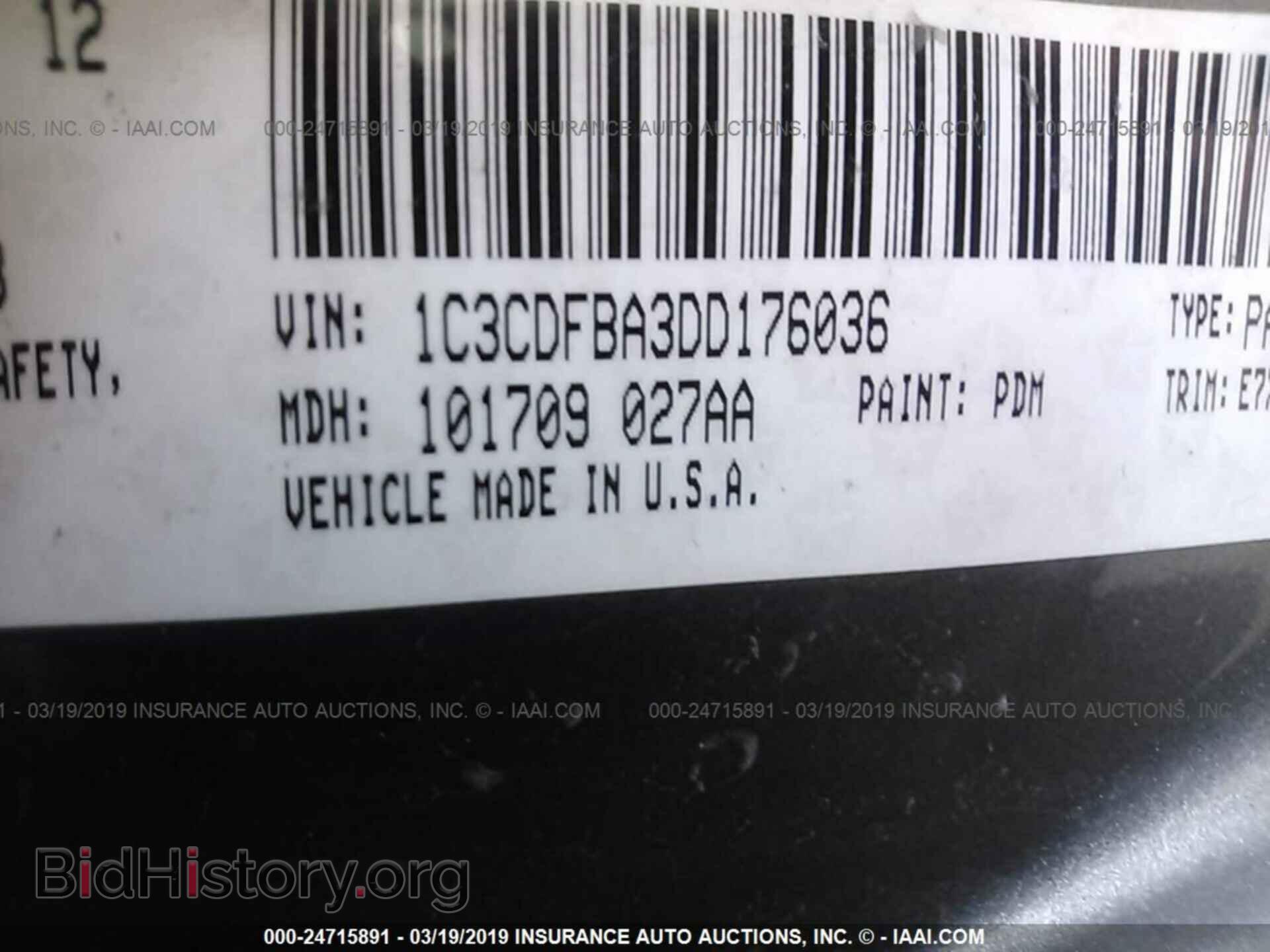 2013 DODGE DART - VIN: 1C3CDFBA3DD176036 - Photo 9