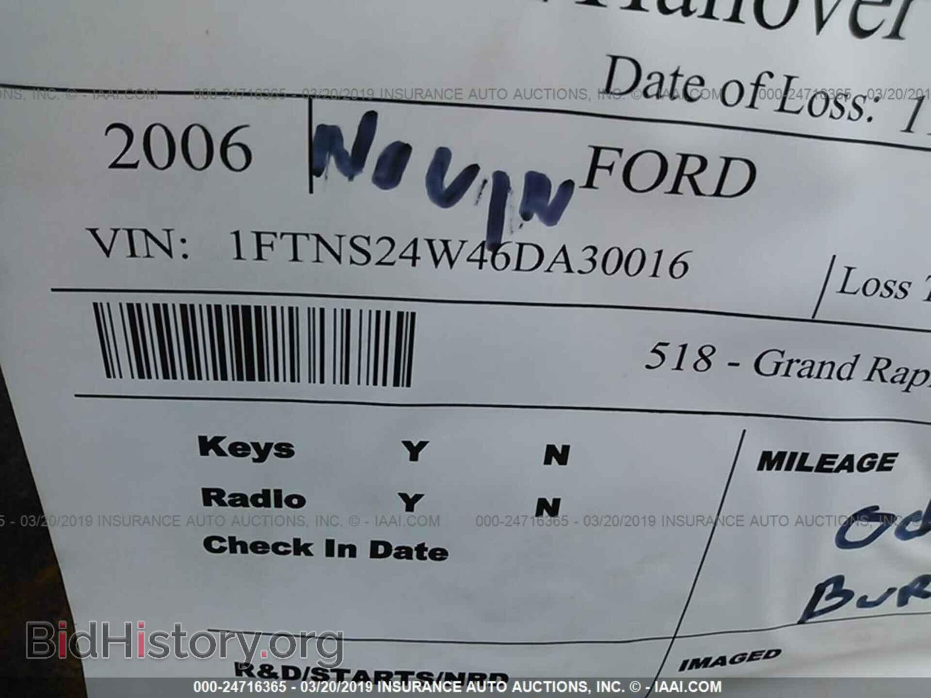 2006 FORD ECONOLINE - VIN: 1FTNS24W46DA30016 - Photo 9