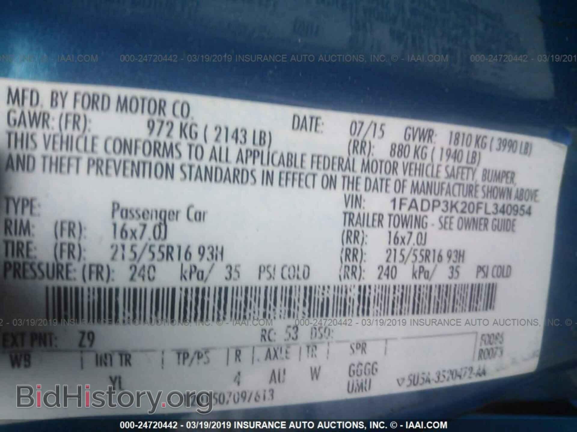 2015 FORD FOCUS - VIN: 1FADP3K20FL340954 - Photo 9