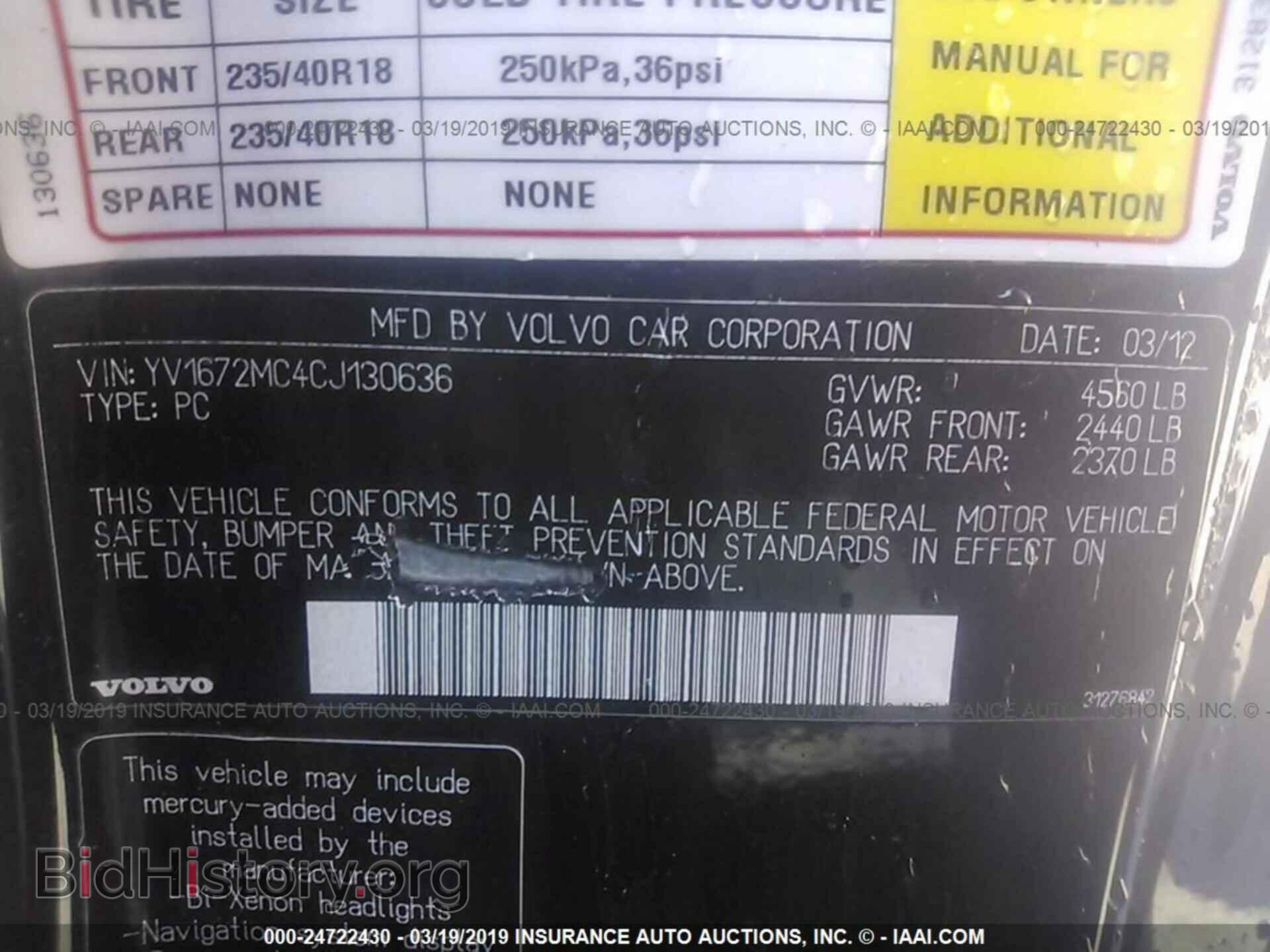2012 VOLVO C70 - VIN: YV1672MC4CJ130636 - Photo 9