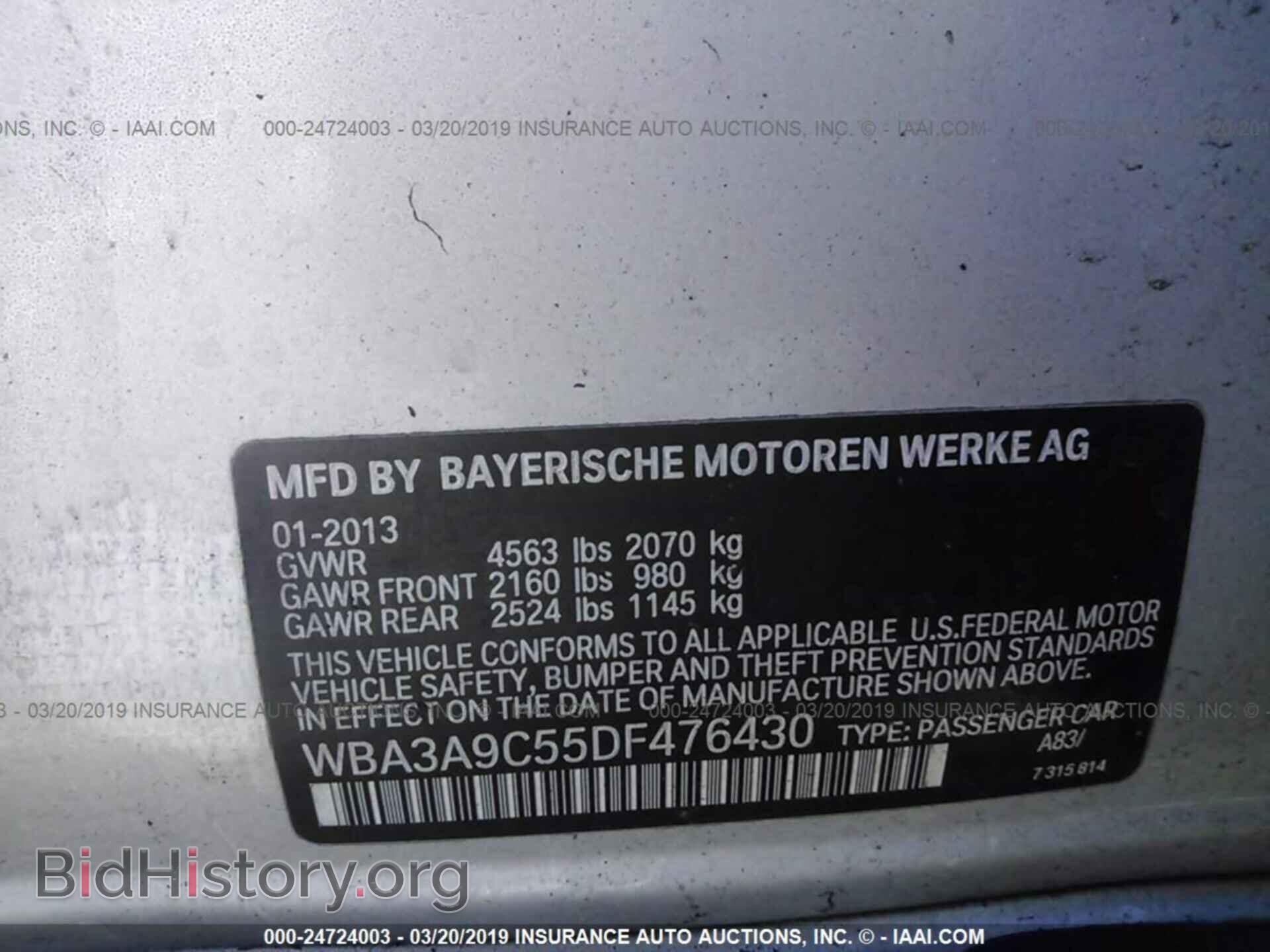 2013 BMW 335 - VIN: WBA3A9C55DF476430 - Photo 9