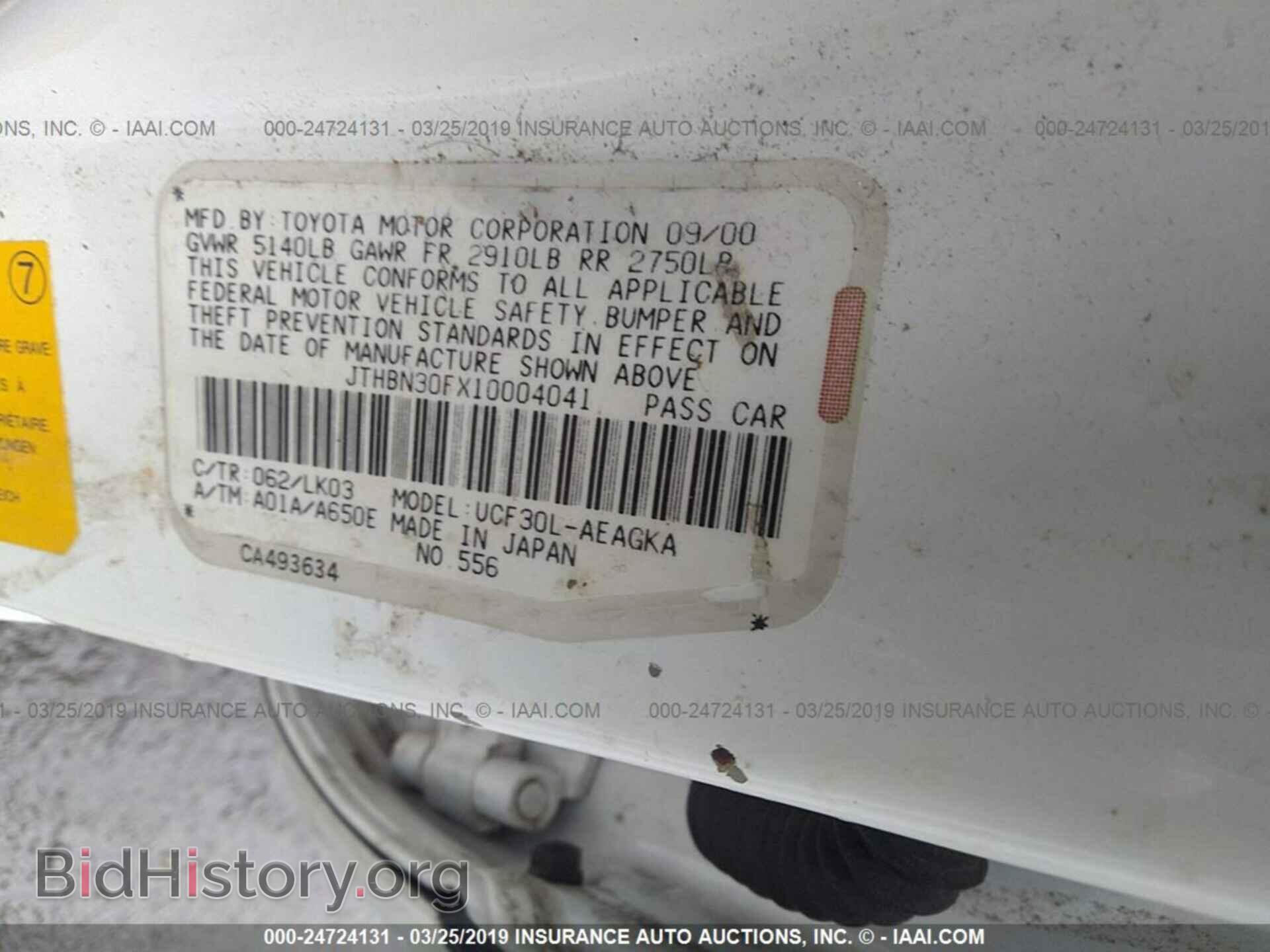 2001 LEXUS LS - VIN: JTHBN30FX10004041 - Photo 9