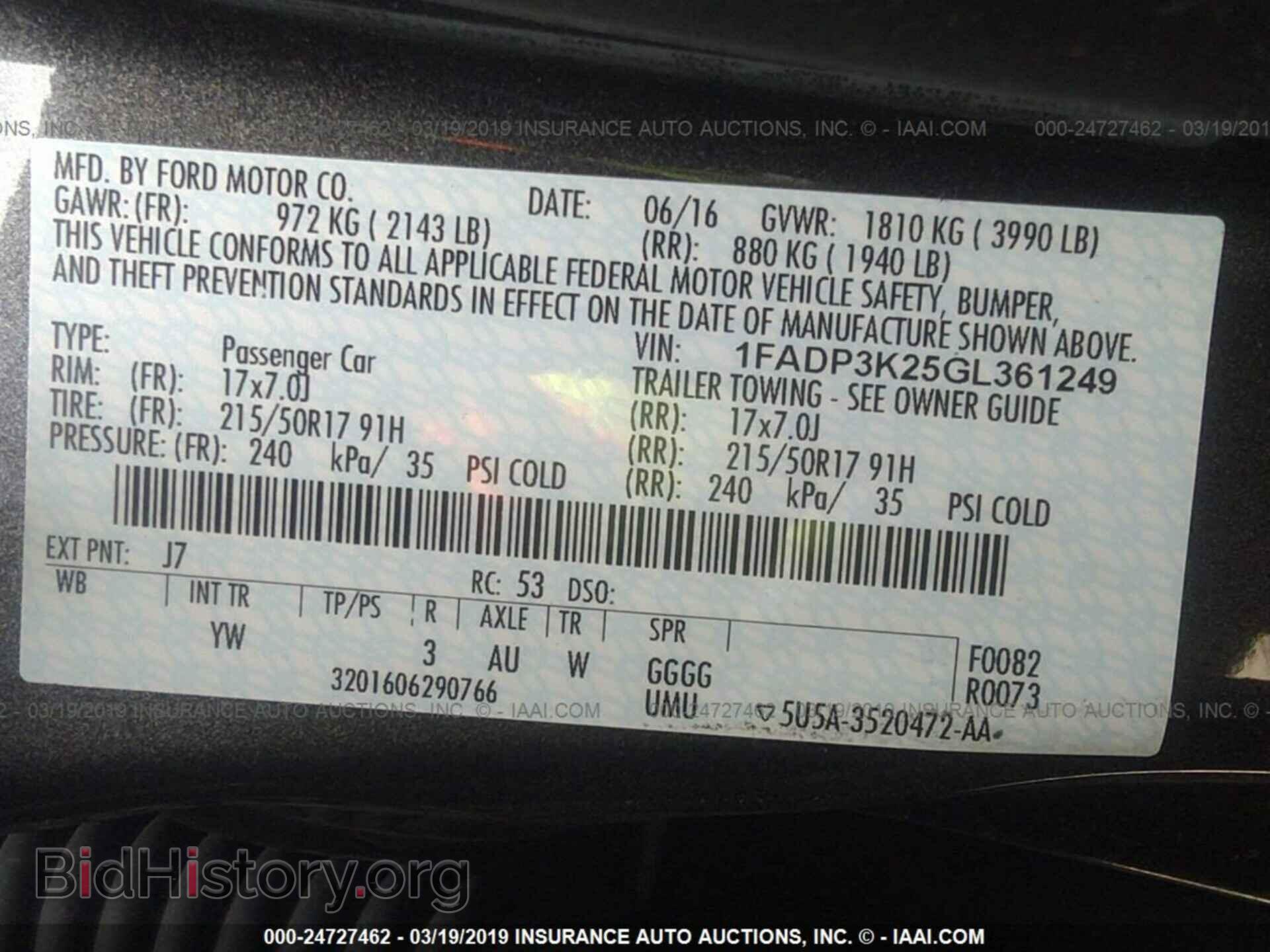 2016 FORD FOCUS - VIN: 1FADP3K25GL361249 - Photo 9