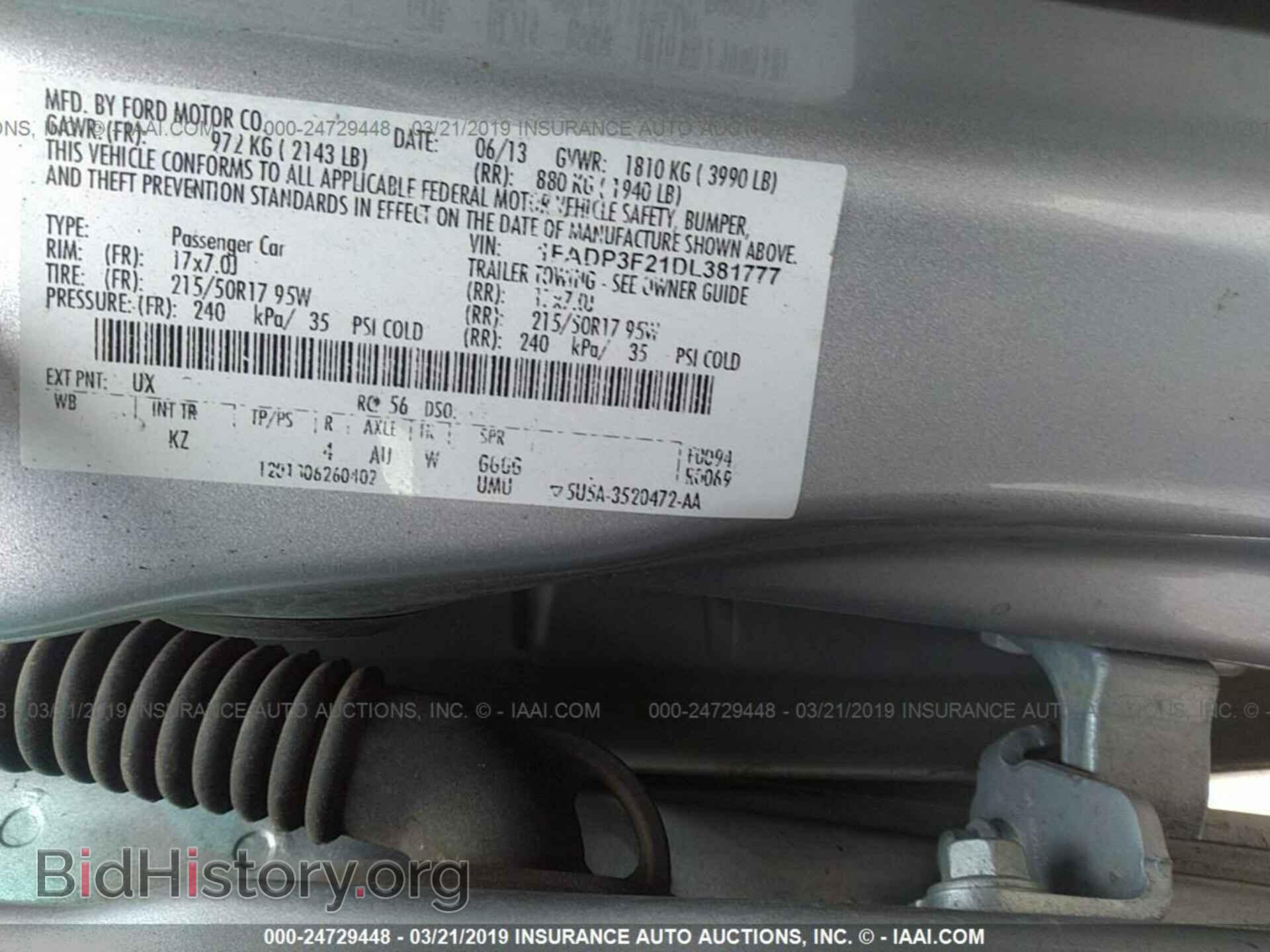 2013 FORD FOCUS - VIN: 1FADP3F21DL381777 - Фото 9