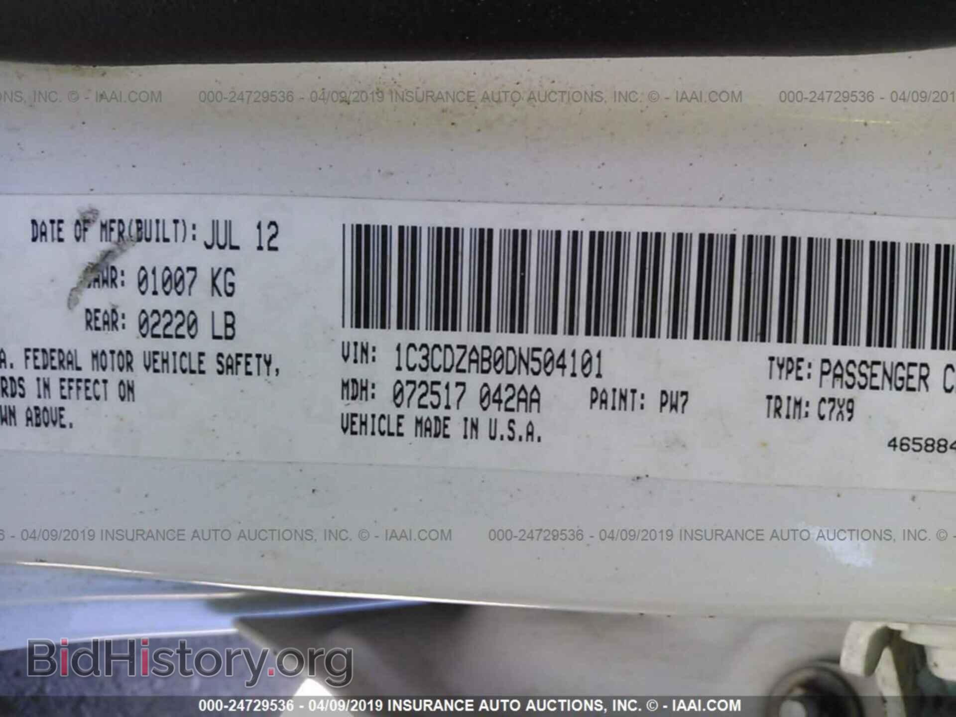 2013 DODGE AVENGER - VIN: 1C3CDZAB0DN504101 - Photo 9