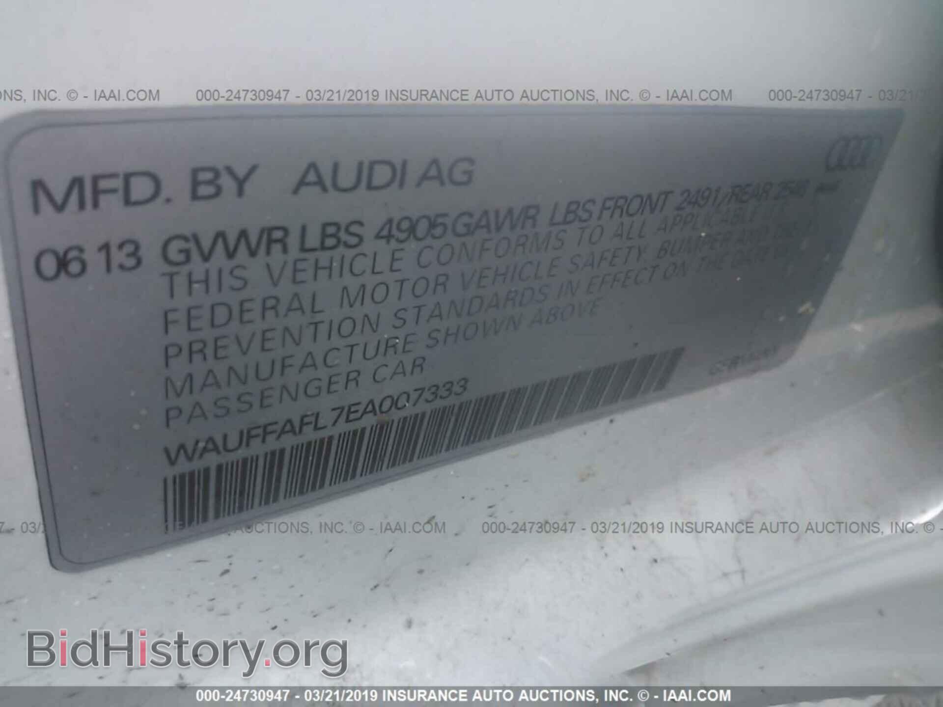 2014 AUDI A4 - VIN: WAUFFAFL7EA007333 - Фото 9
