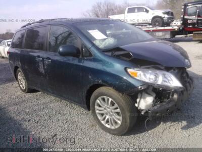 2012 Toyota SIENNA, blue — VIN 5TDYK3DC5CS195470, IAAI