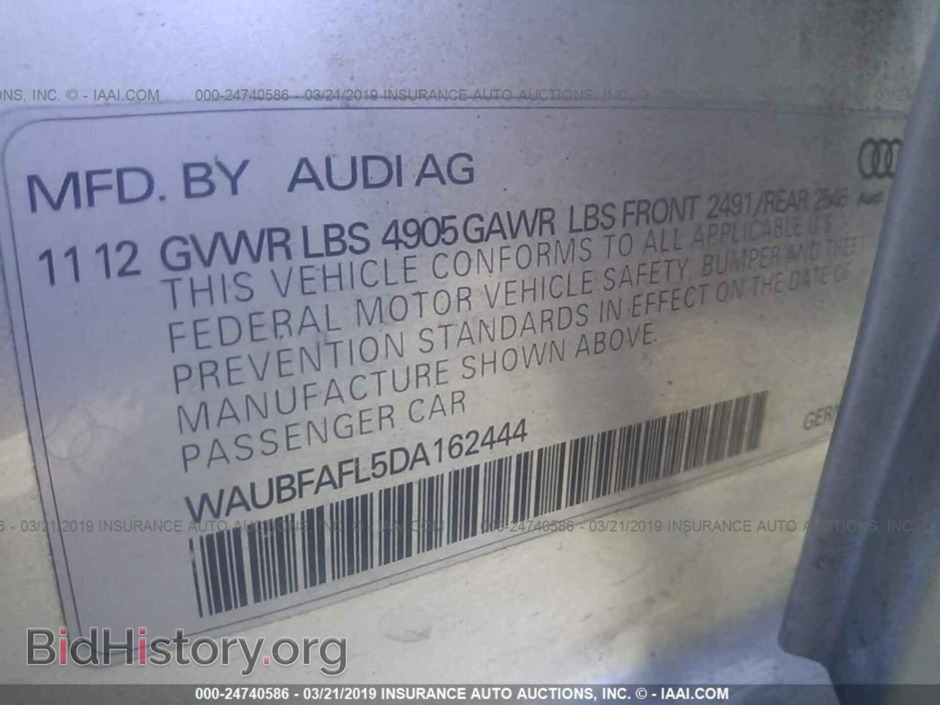 2013 AUDI A4 - VIN: WAUBFAFL5DA162444 - Photo 9