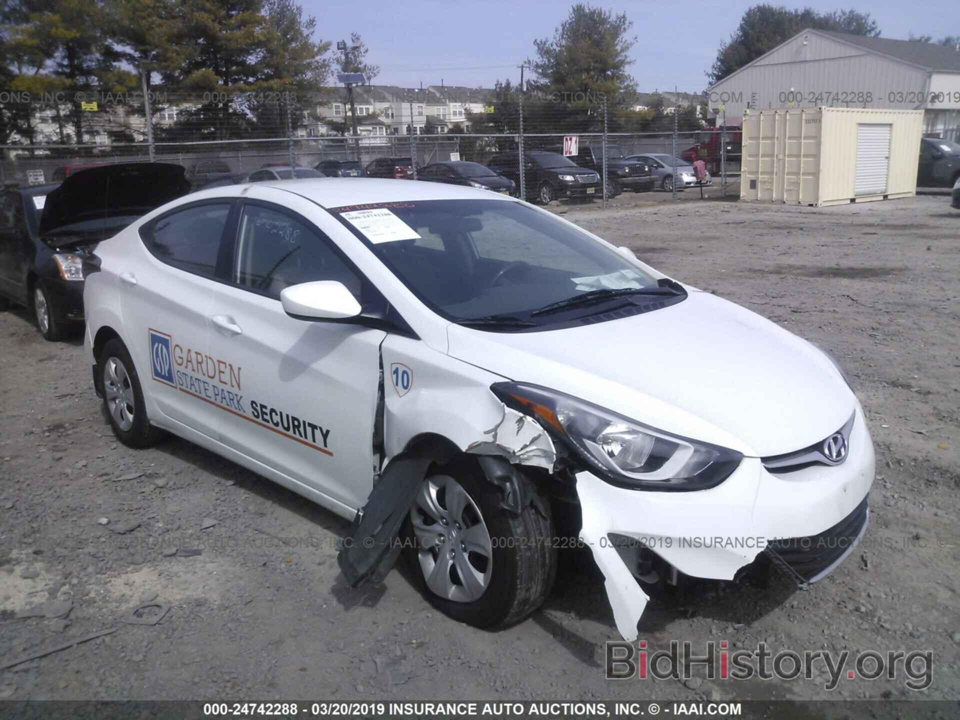 Photo 5NPDH4AE8GH798272 - HYUNDAI ELANTRA 2016