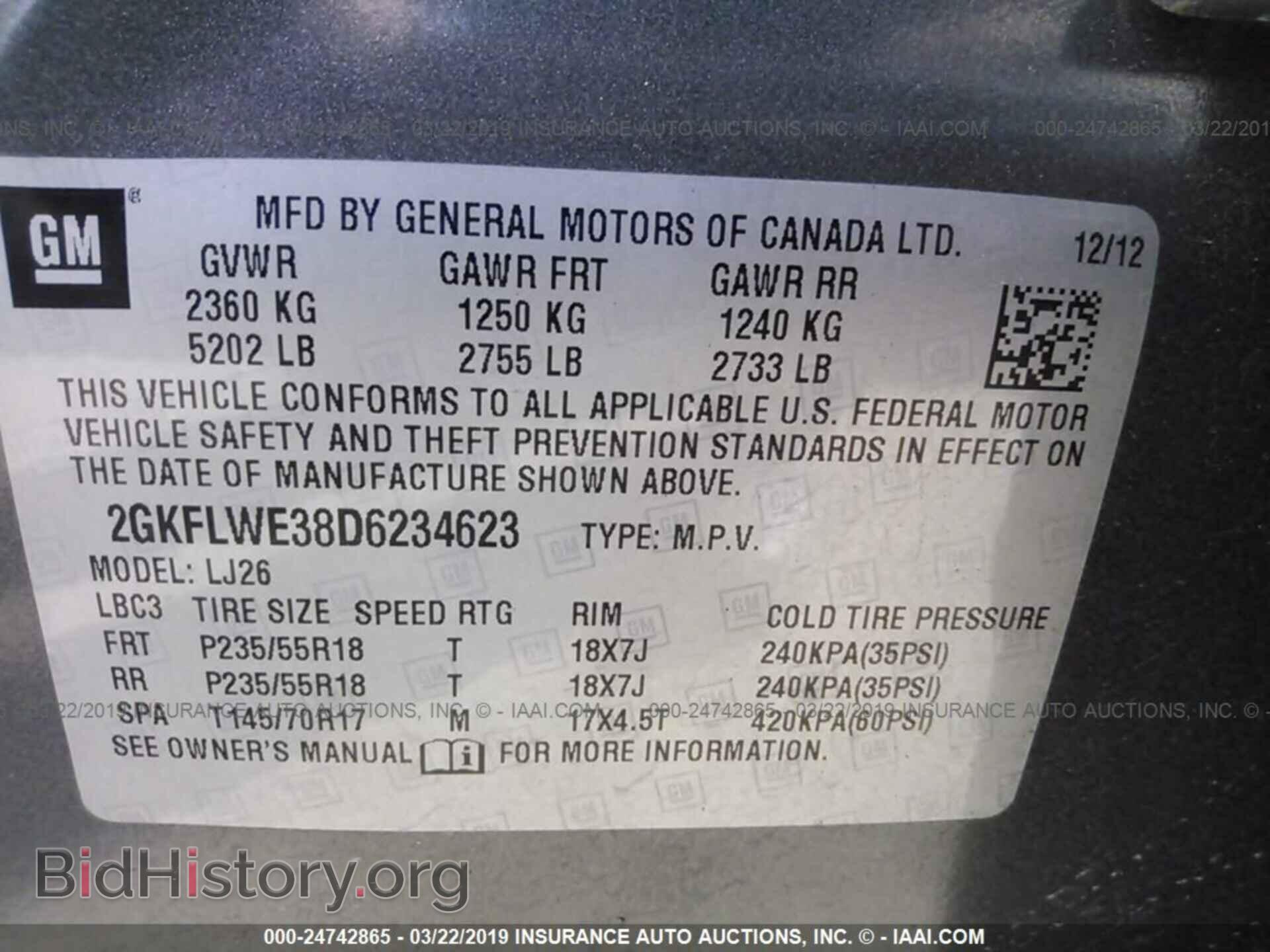 2013 GMC TERRAIN - VIN: 2GKFLWE38D6234623 - Photo 9