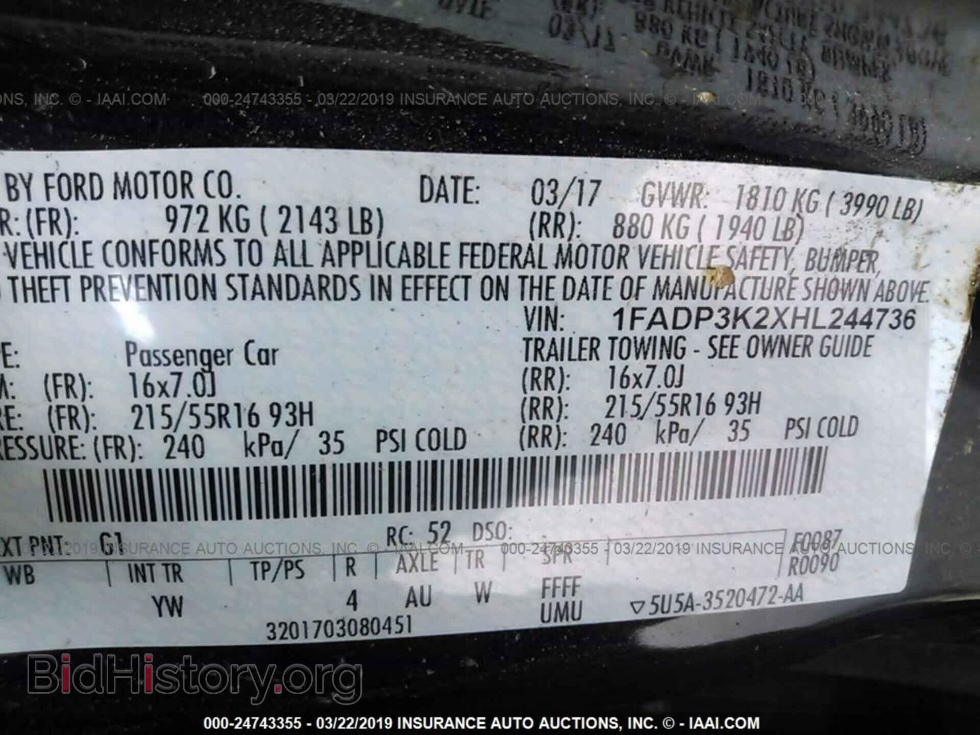 2017 FORD FOCUS - VIN: 1FADP3K2XHL244736 - Photo 9