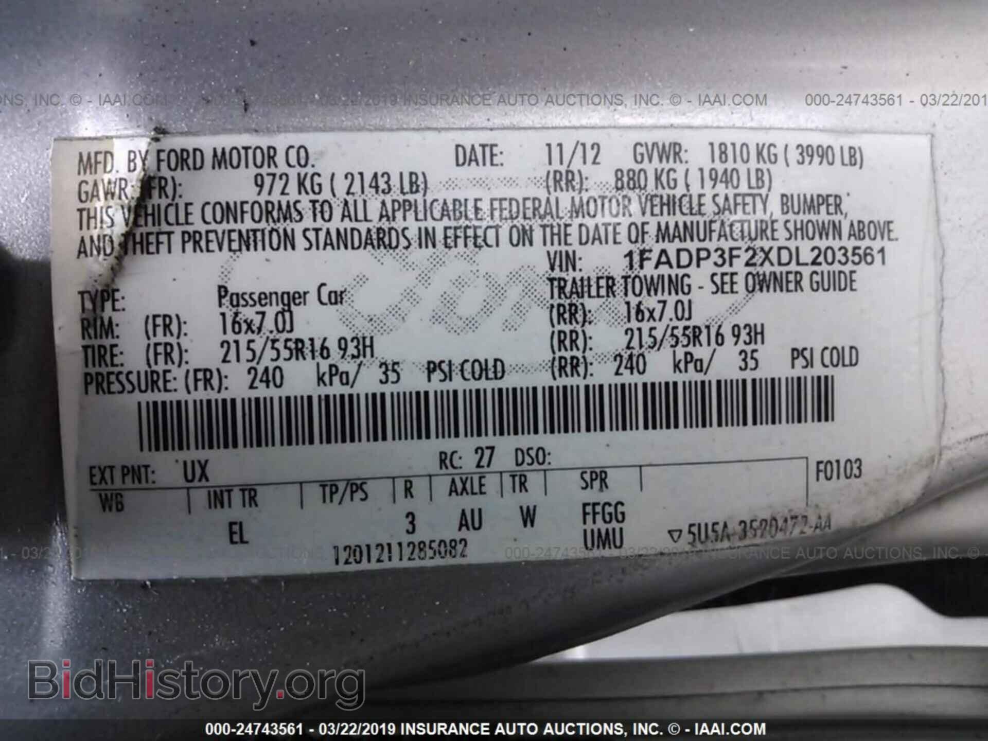 2013 FORD FOCUS - VIN: 1FADP3F2XDL203561 - Photo 9