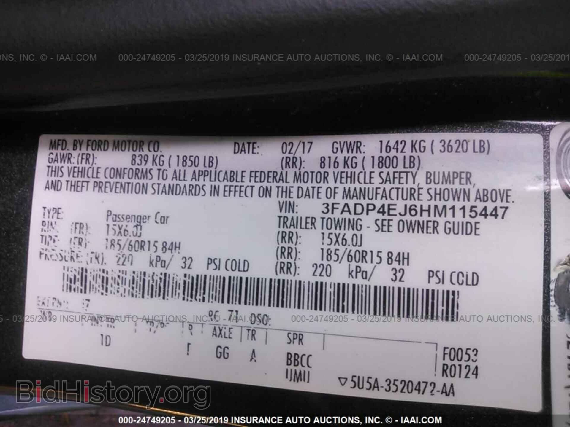 2017 FORD FIESTA - VIN: 3FADP4EJ6HM115447 - Photo 9