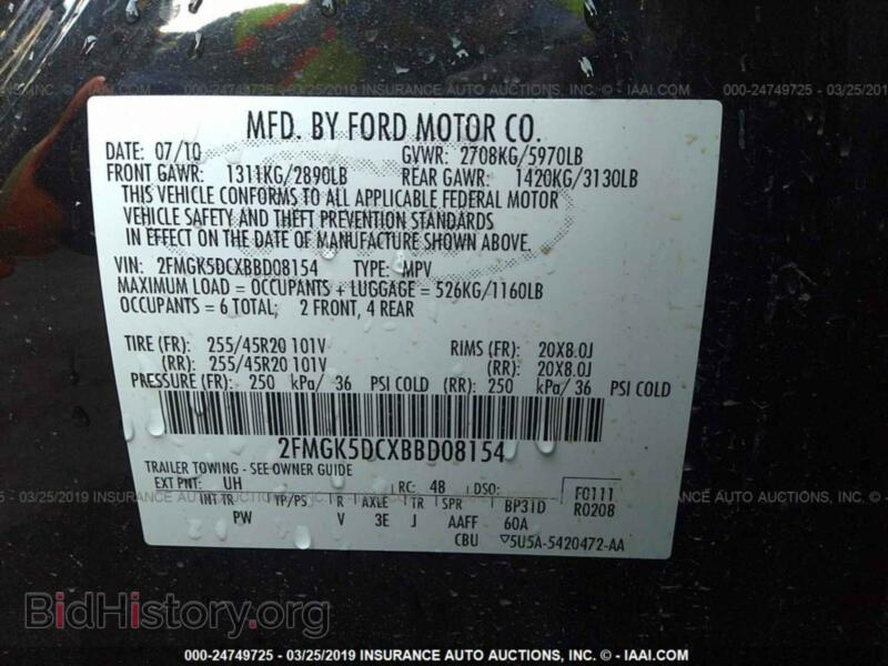 2011 Ford FLEX (VIN 2FMGK5DCXBBD08154) — фото 9 из 10
