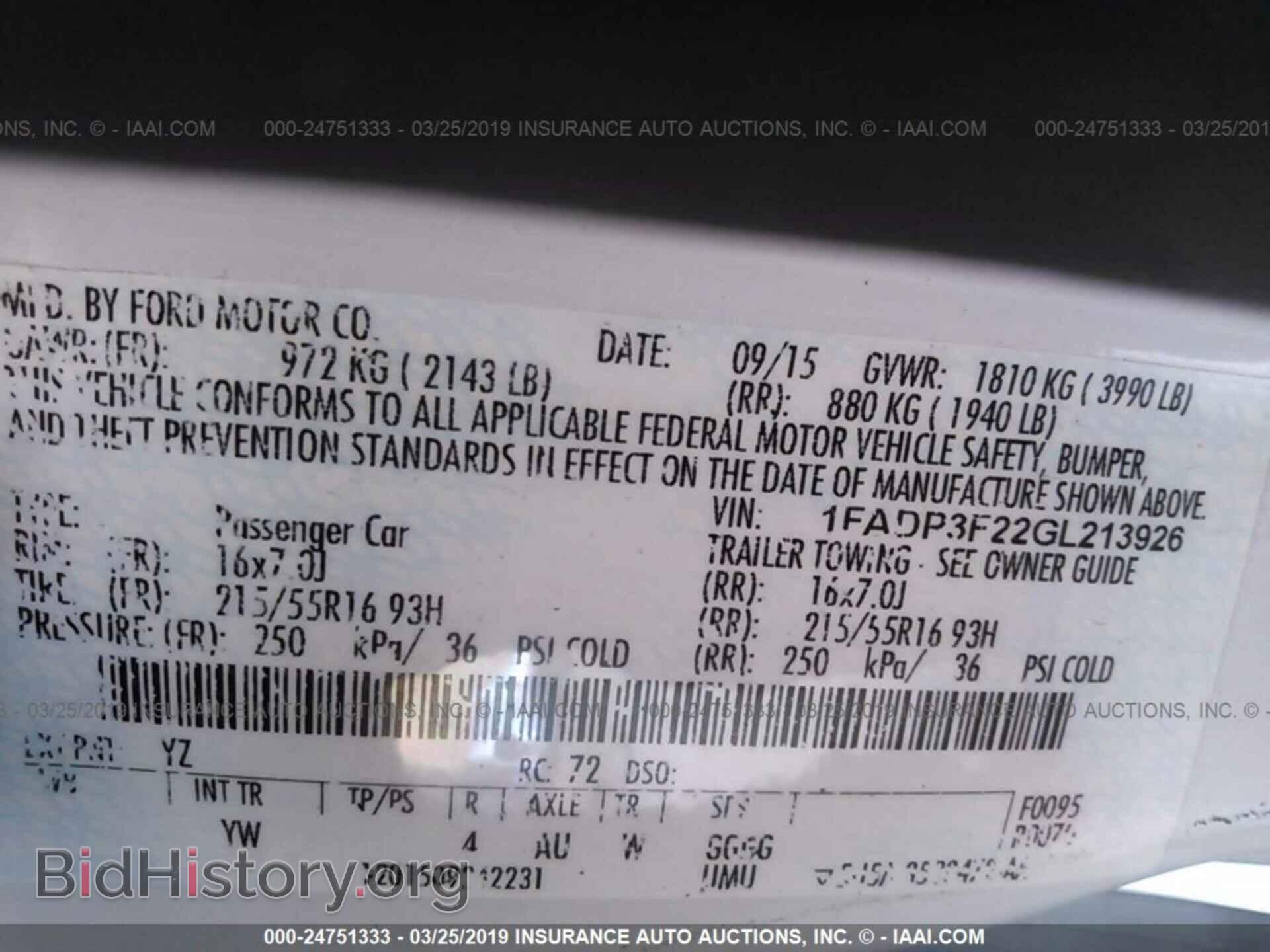 2016 FORD FOCUS - VIN: 1FADP3F22GL213926 - Photo 9