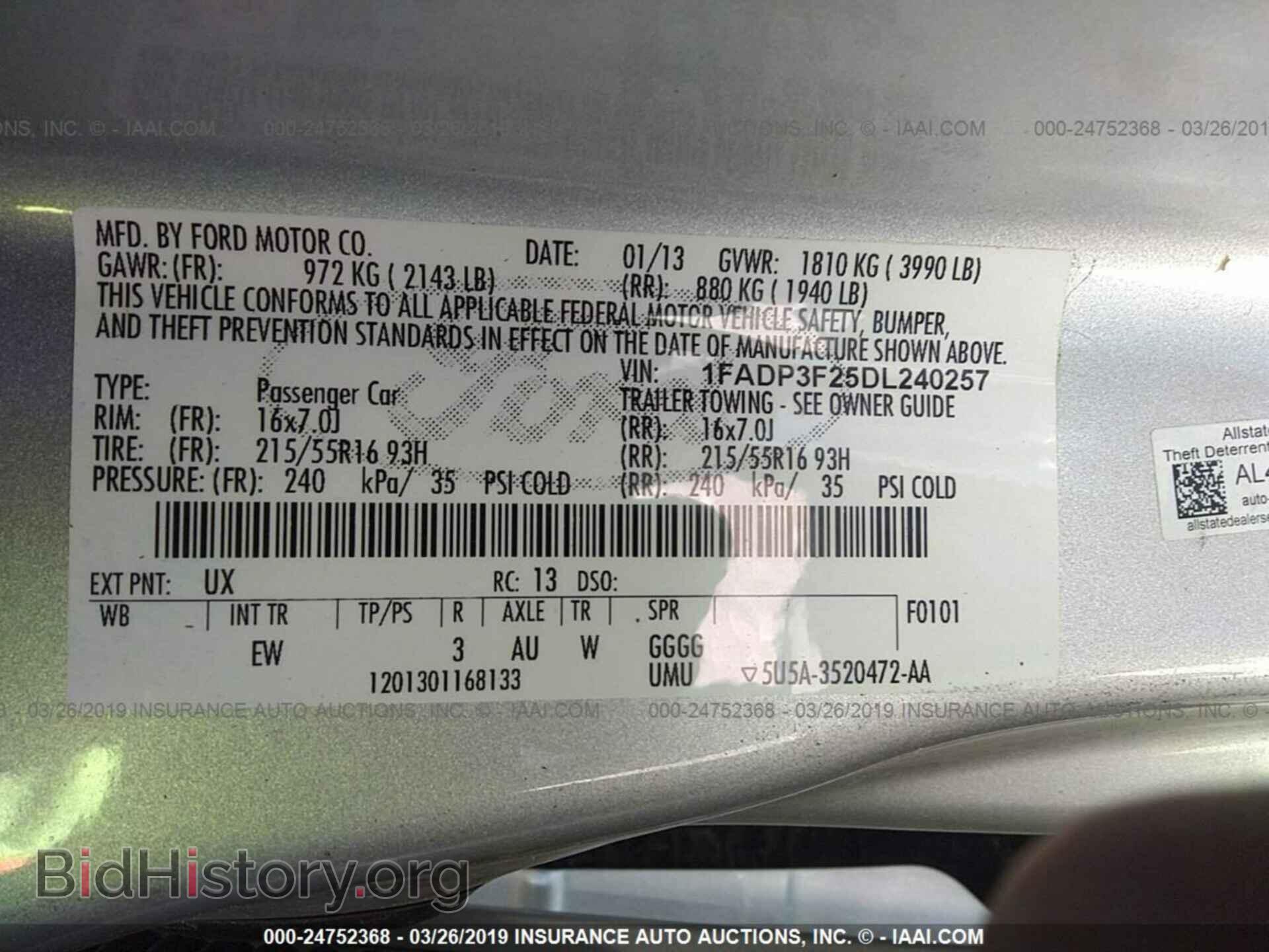 2013 FORD FOCUS - VIN: 1FADP3F25DL240257 - Photo 9