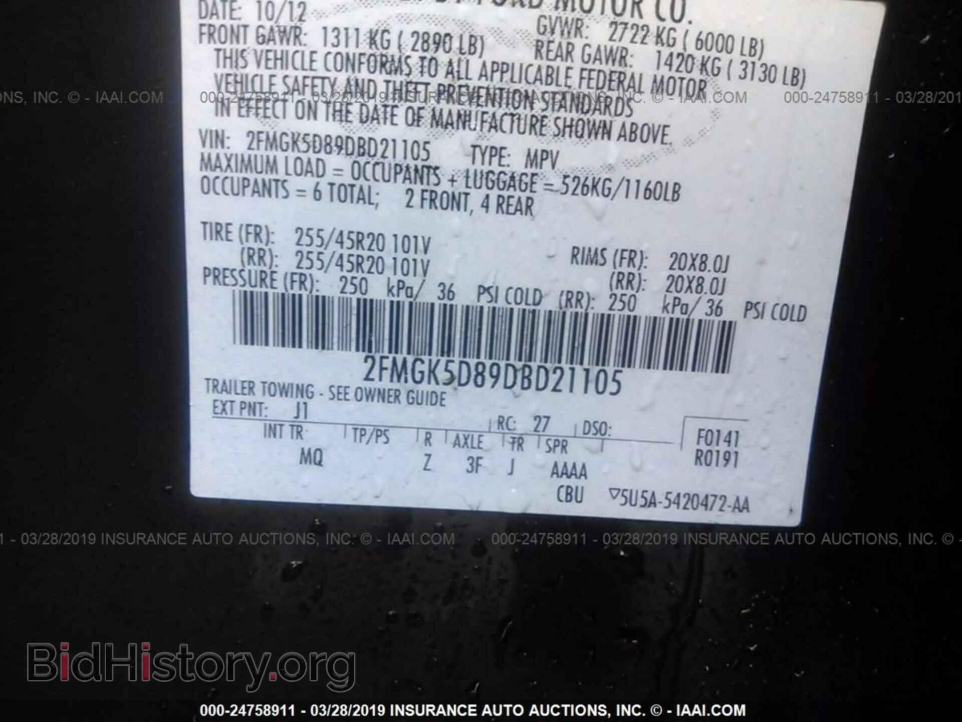 2013 FORD FLEX - VIN: 2FMGK5D89DBD21105 - Photo 9