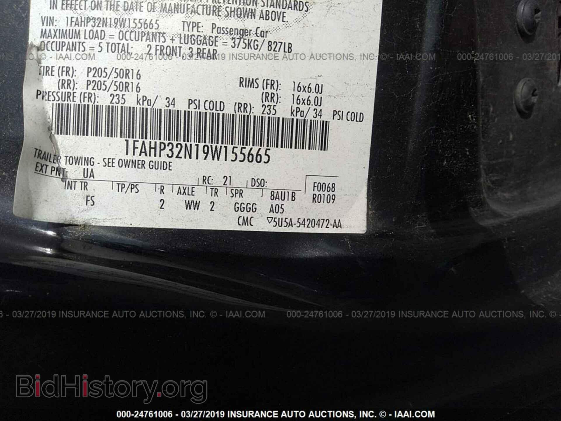 2009 FORD FOCUS - VIN: 1FAHP32N19W155665 - Фото 9