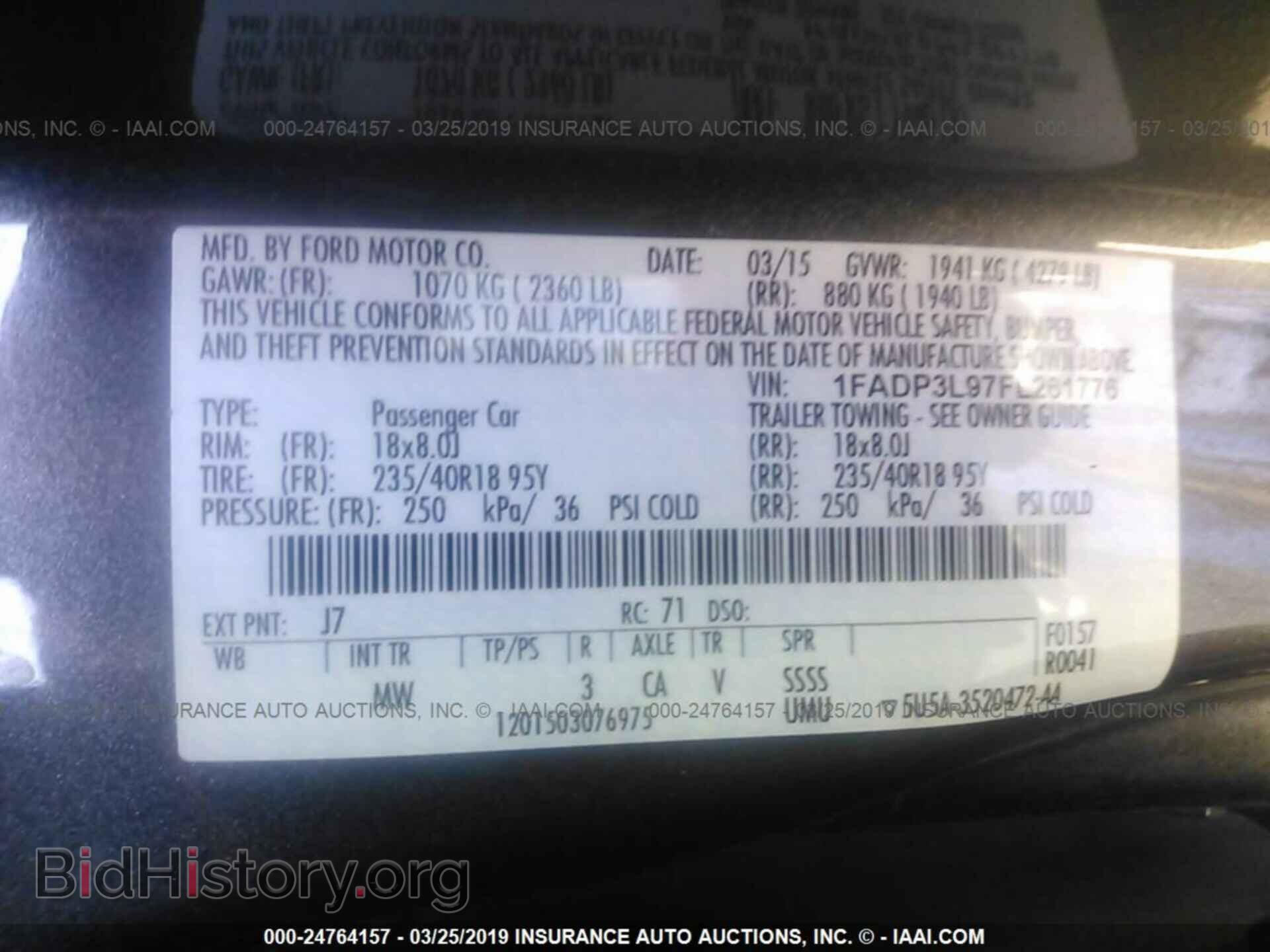 2015 FORD FOCUS - VIN: 1FADP3L97FL261776 - Photo 9