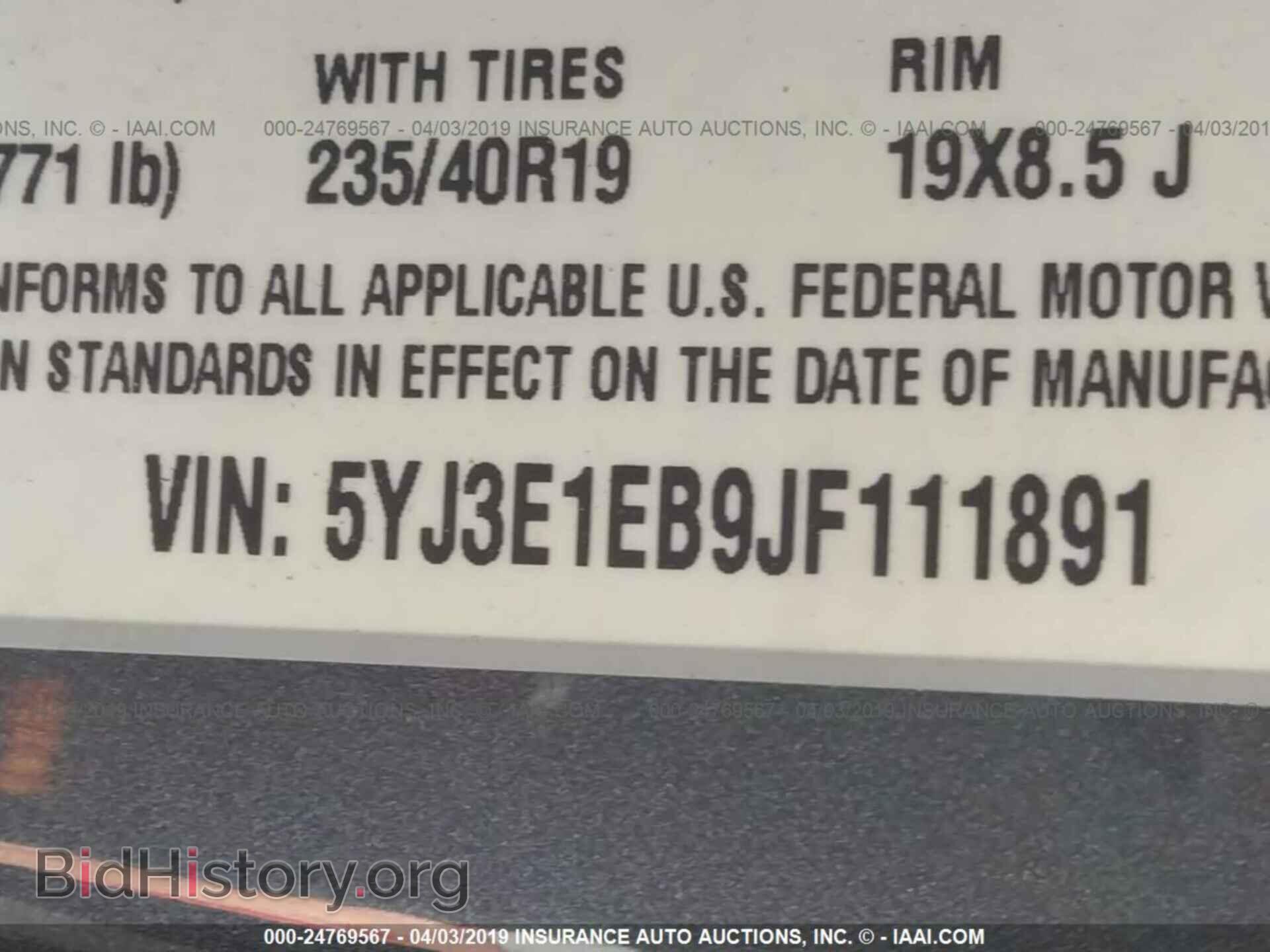 2018 TESLA MODEL 3 - VIN: 5YJ3E1EB9JF111891 - Photo 9