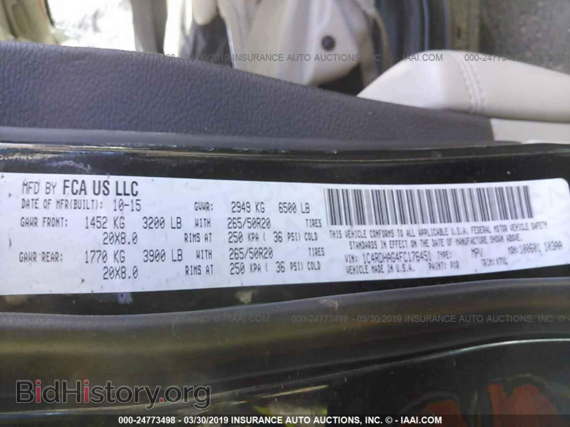 2015 DODGE DURANGO - VIN: 1C4RDHAG4FC176451 - Фото 9