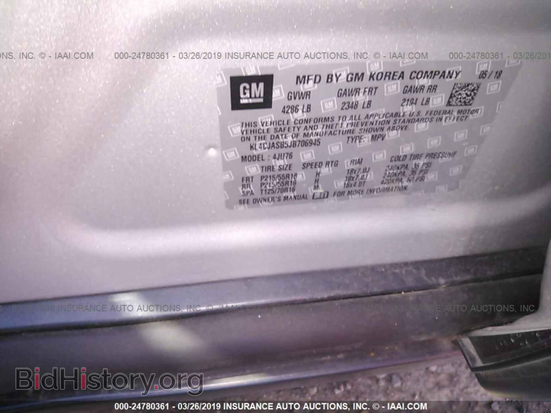 2018 BUICK ENCORE - VIN: KL4CJASB5JB706945 - Фото 9