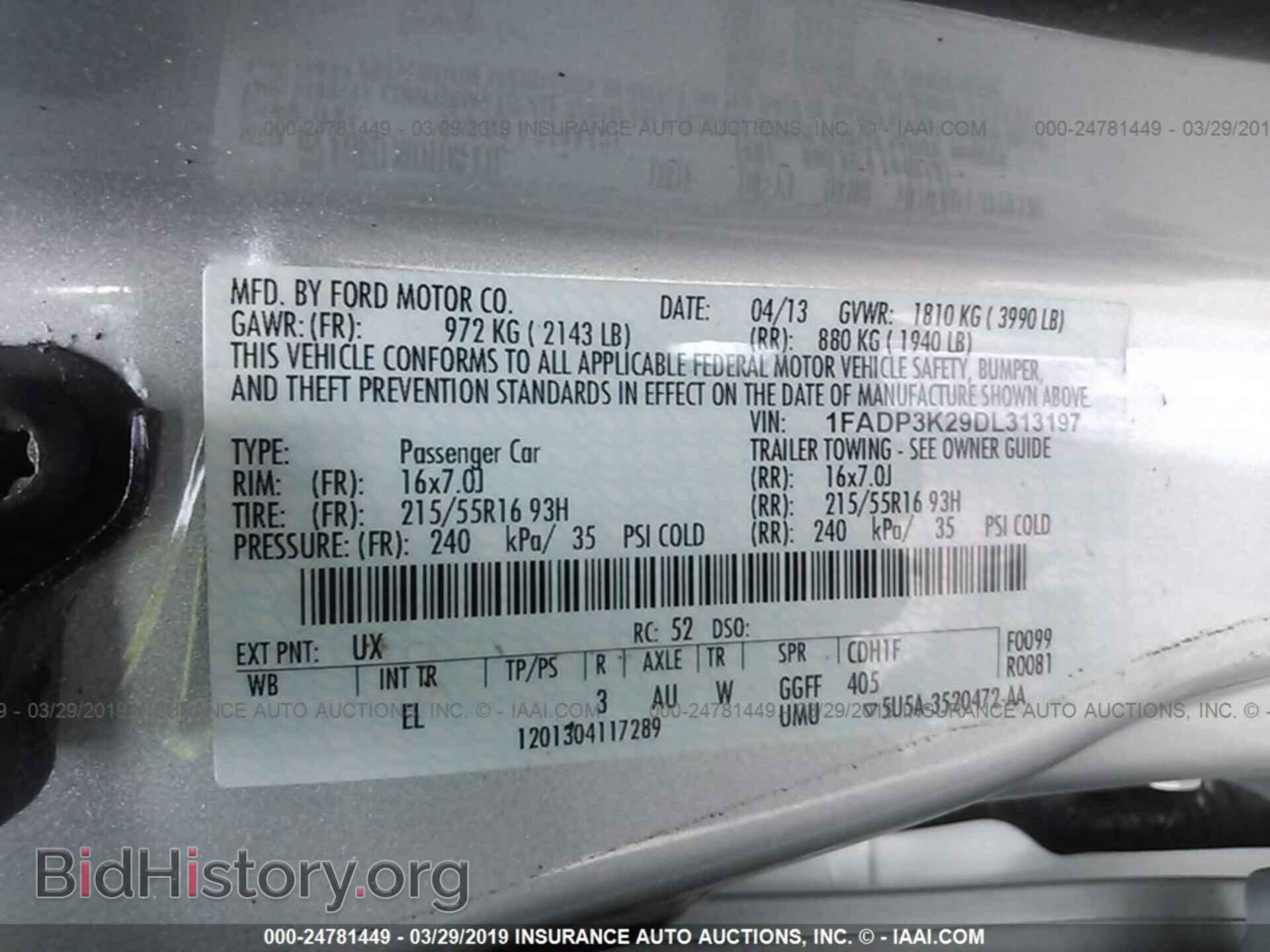 2013 FORD FOCUS - VIN: 1FADP3K29DL313197 - Photo 9