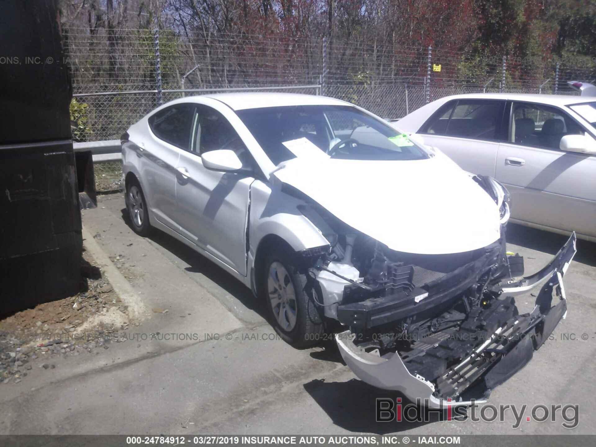 Photo 5NPDH4AE5GH665811 - HYUNDAI ELANTRA 2016