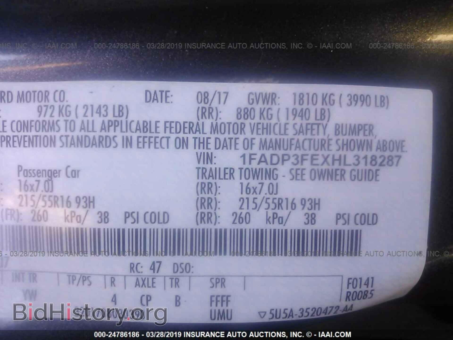 2017 FORD FOCUS - VIN: 1FADP3FEXHL318287 - Фото 9
