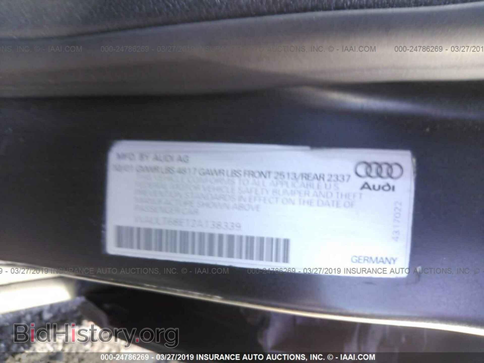 2002 AUDI A4 - VIN: WAULT68E12A138339 - Фото 9